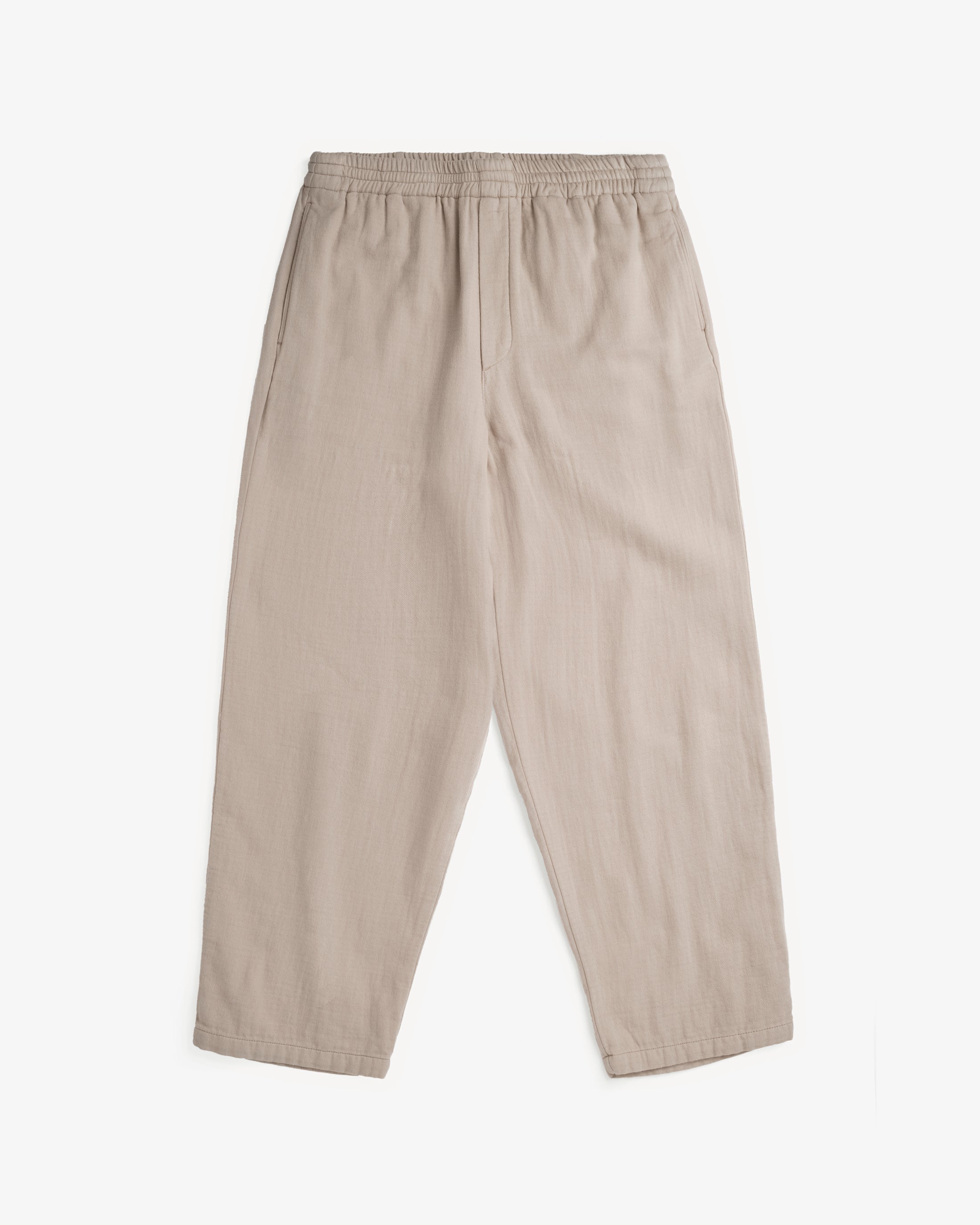Wide-leg trousers, organic cotton - Sand