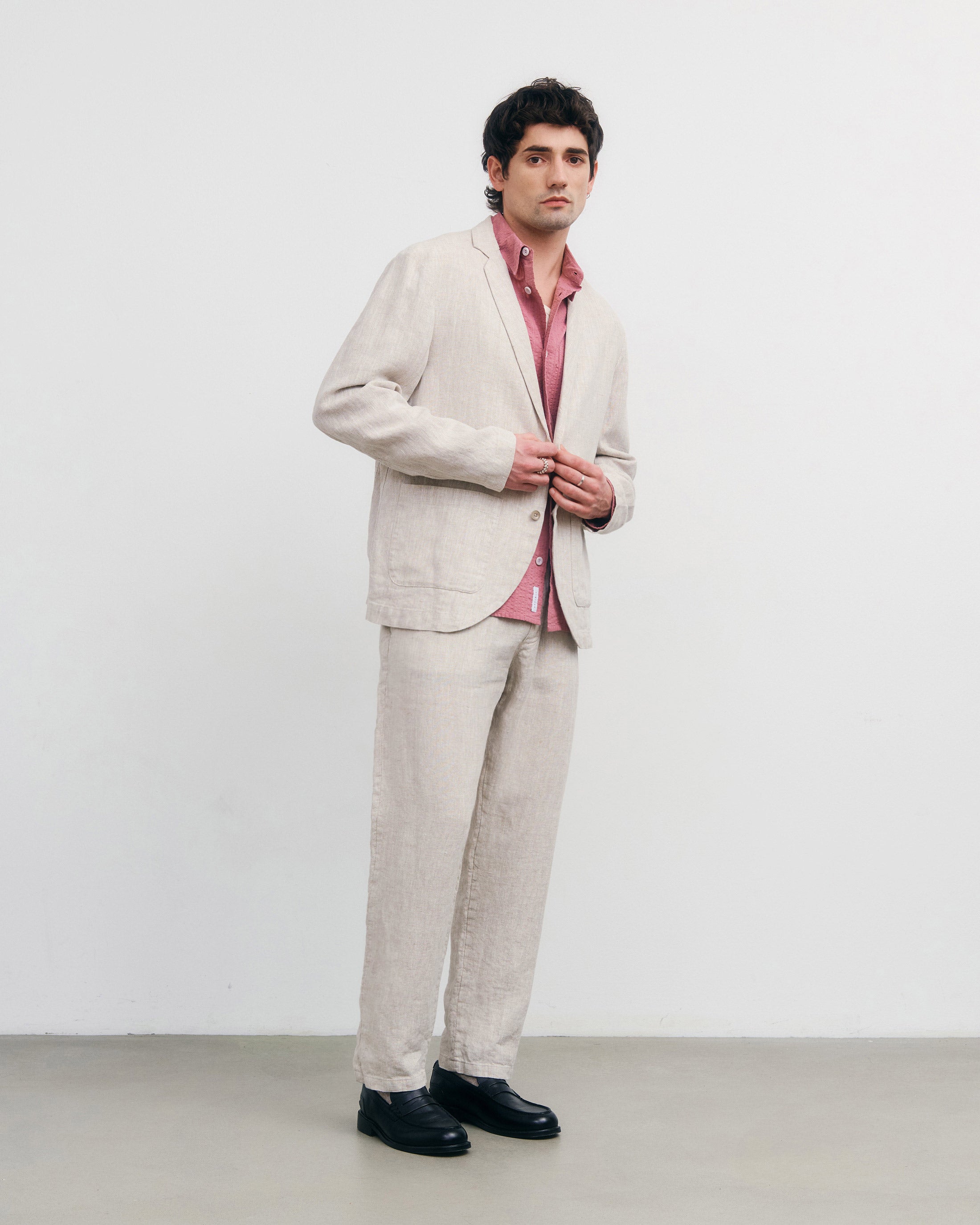 Leinen Blazer Bio Baumwolle - Natur