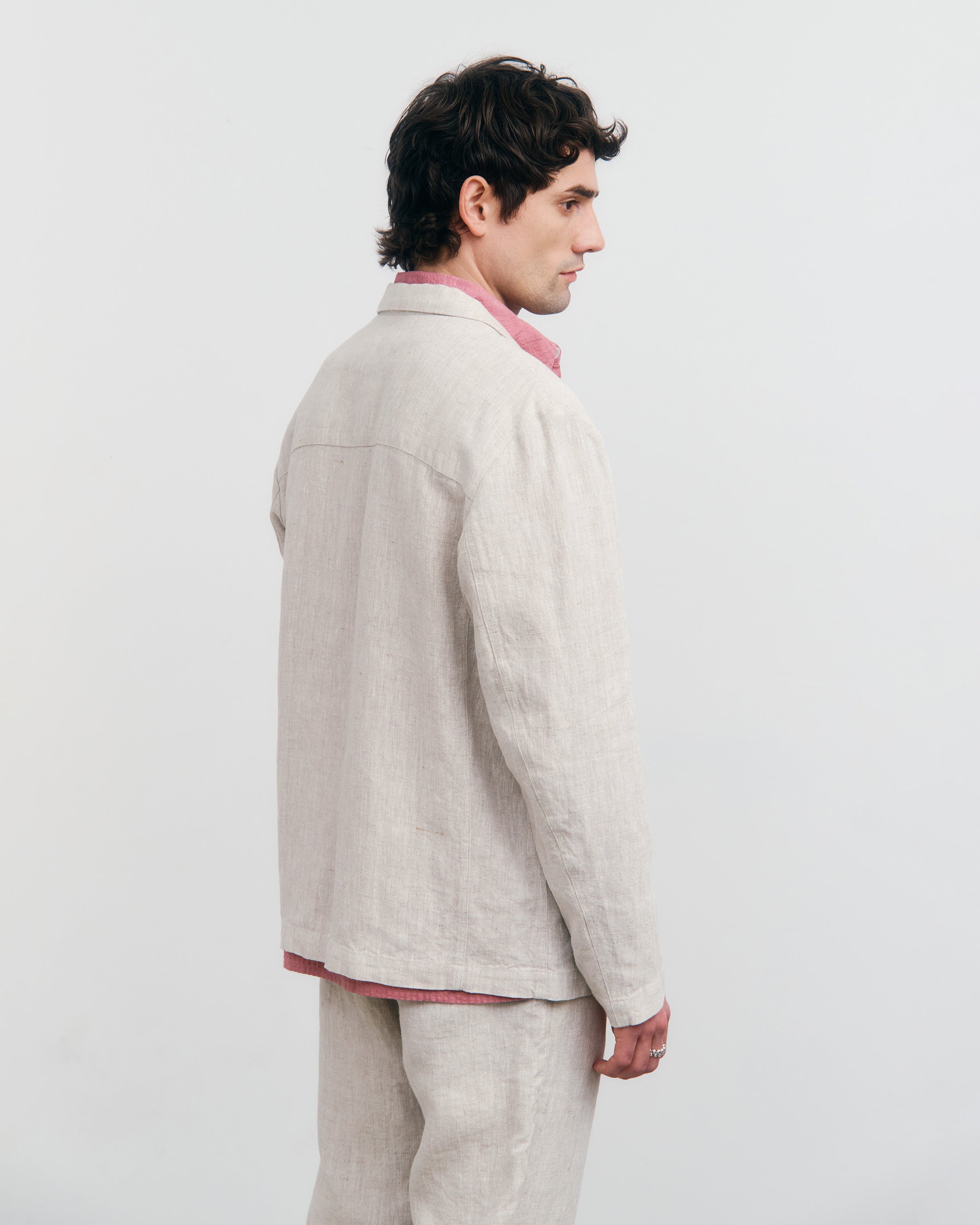 Leinen Blazer Bio Baumwolle - Natur