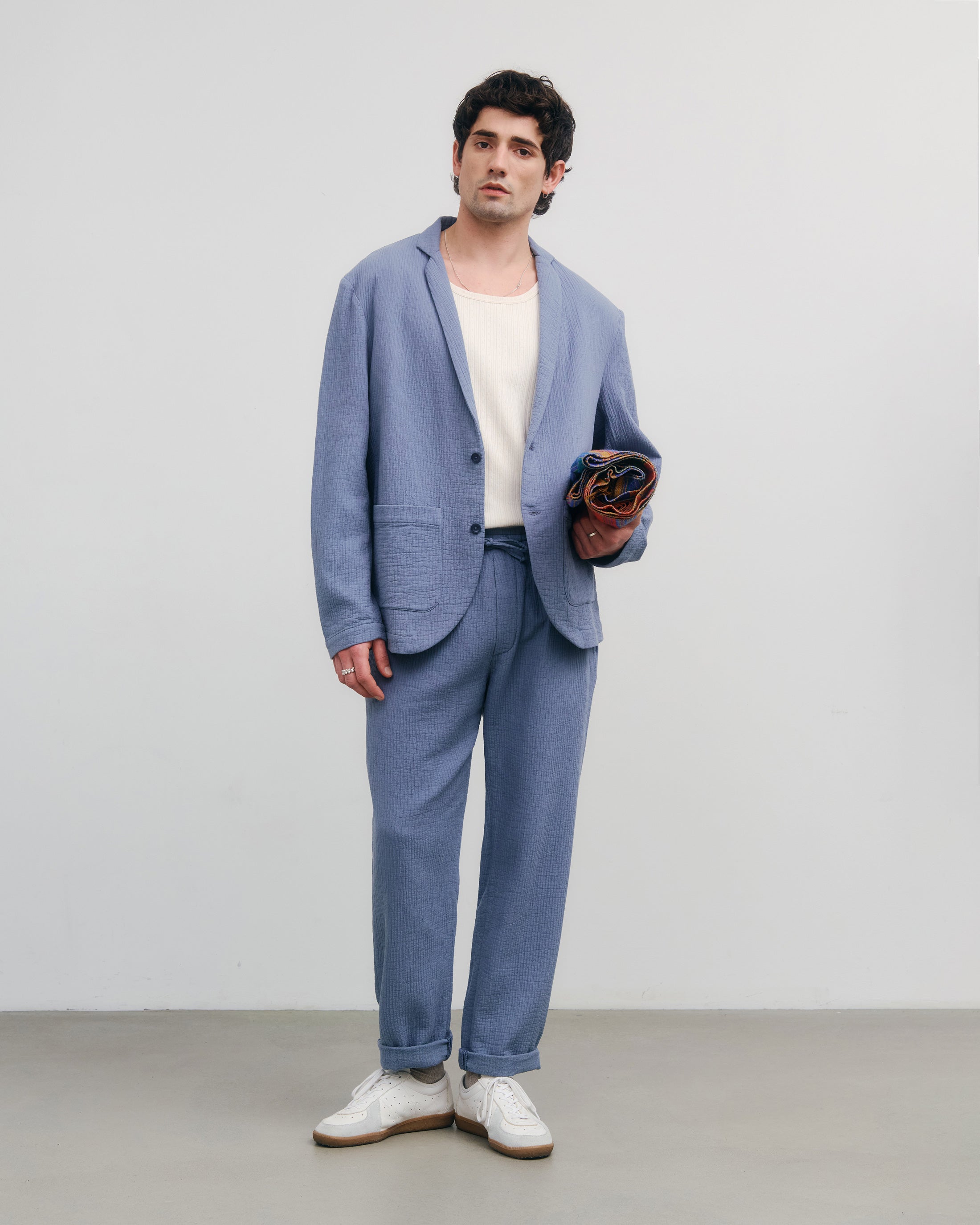 Workwear Blazer Organic Cotton - Light Blue