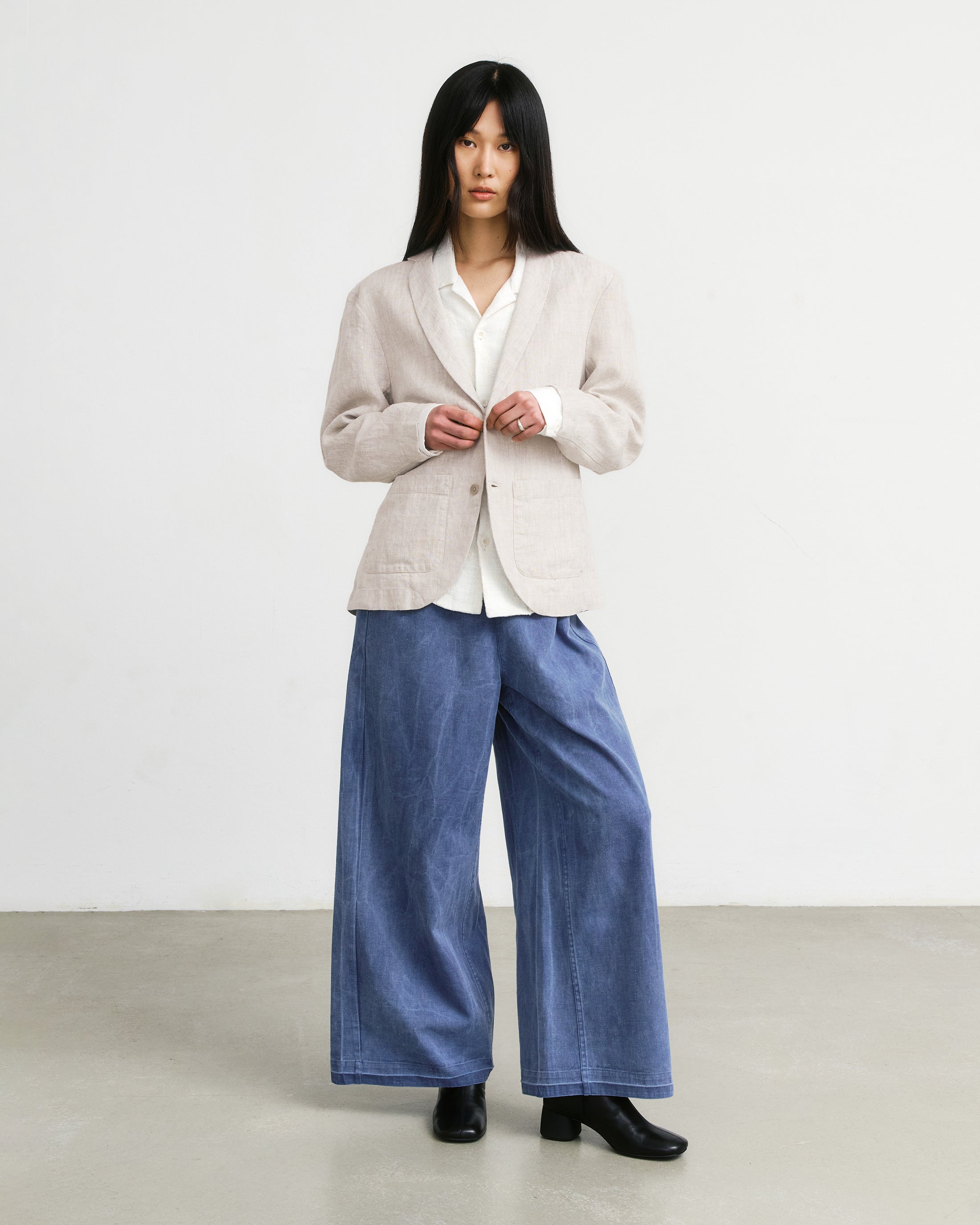 Leinen Blazer Bio Baumwolle - Natur