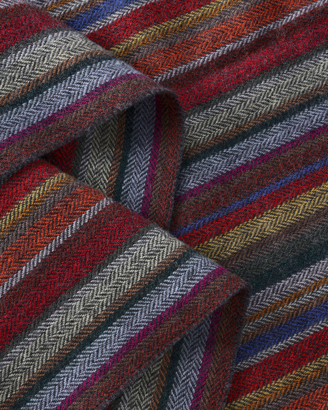 Merino wool woven scarf - striped