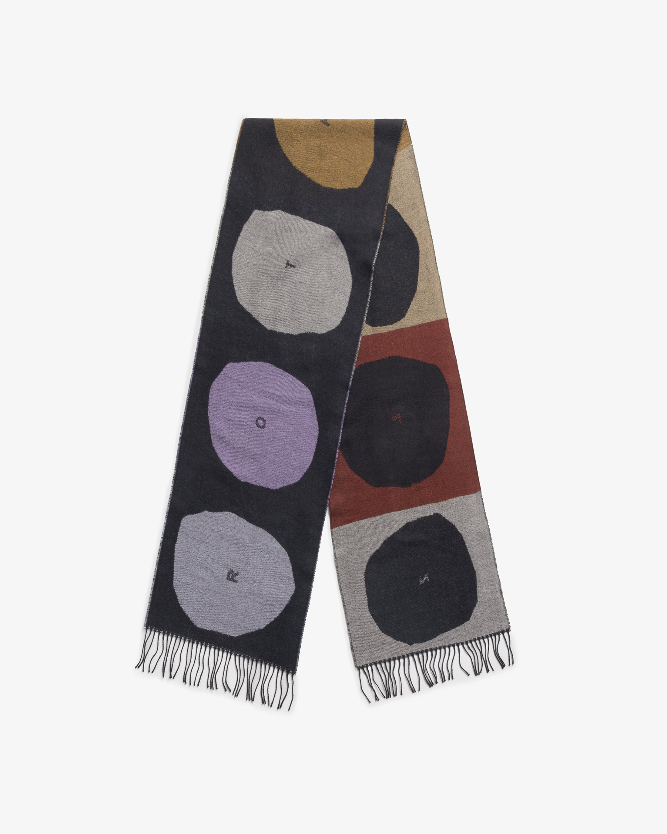 Woven Scarf Merino Wool - Earth Bubbles