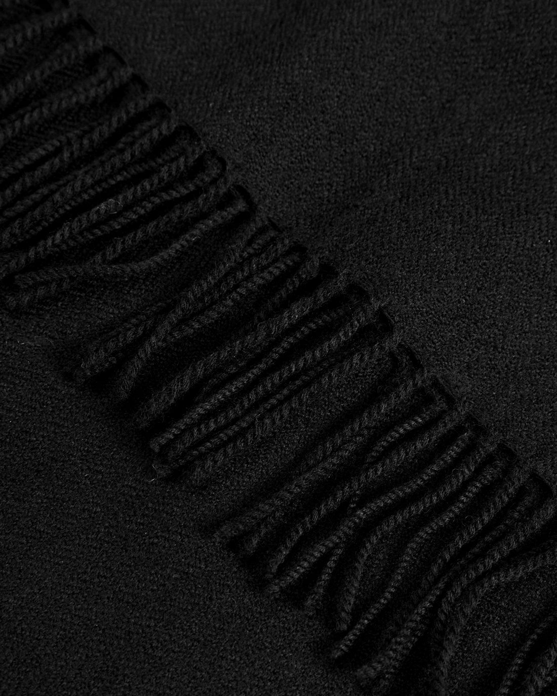 Woven scarf merino wool - black