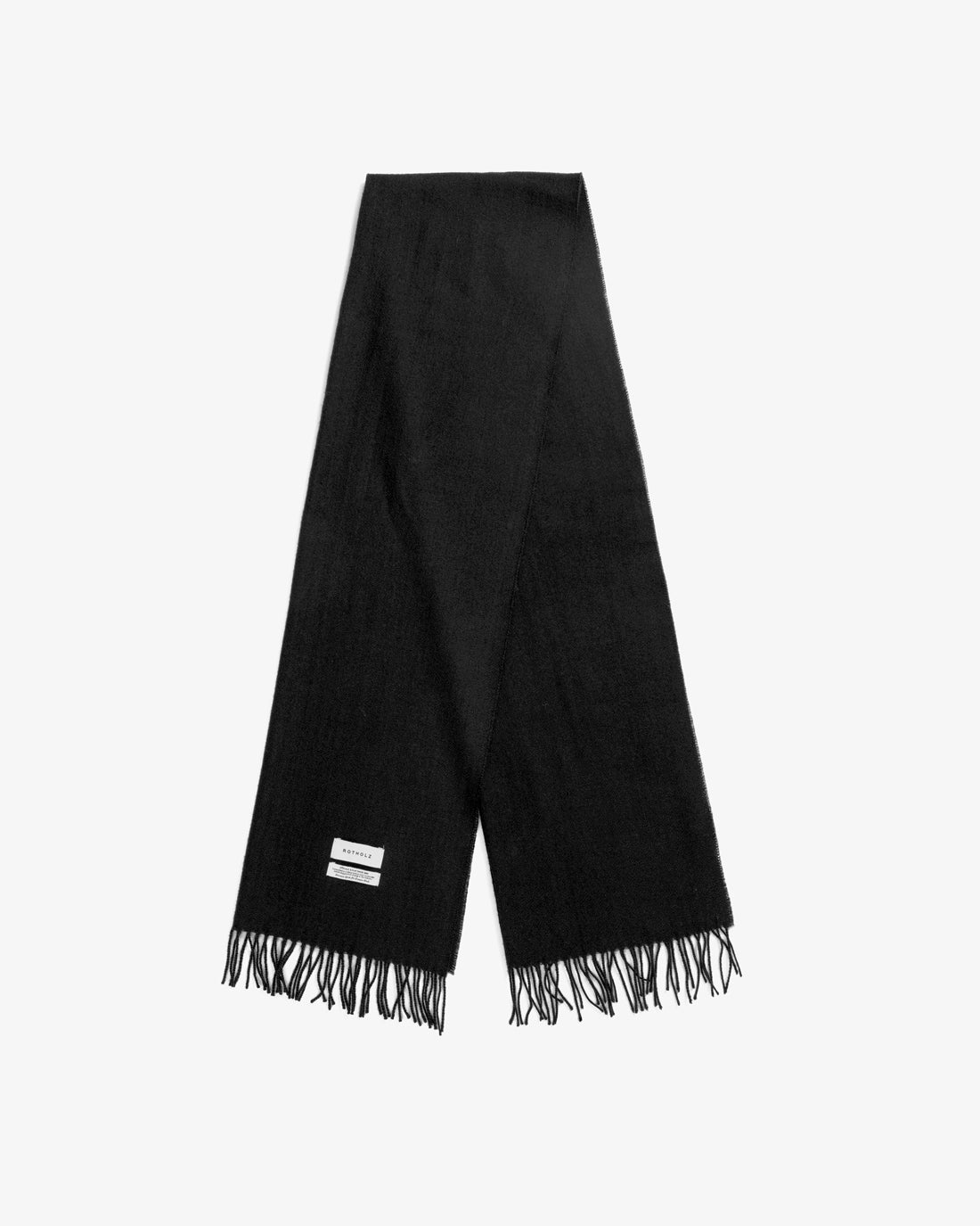 Woven scarf merino wool - black