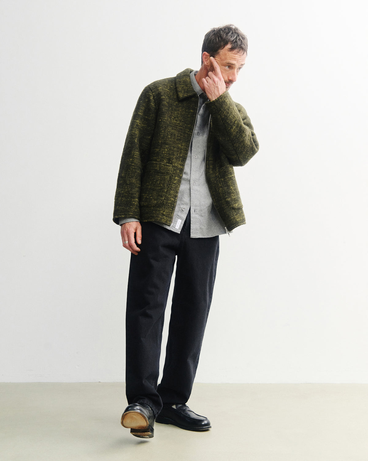 Zip Jacket - Speckled Green