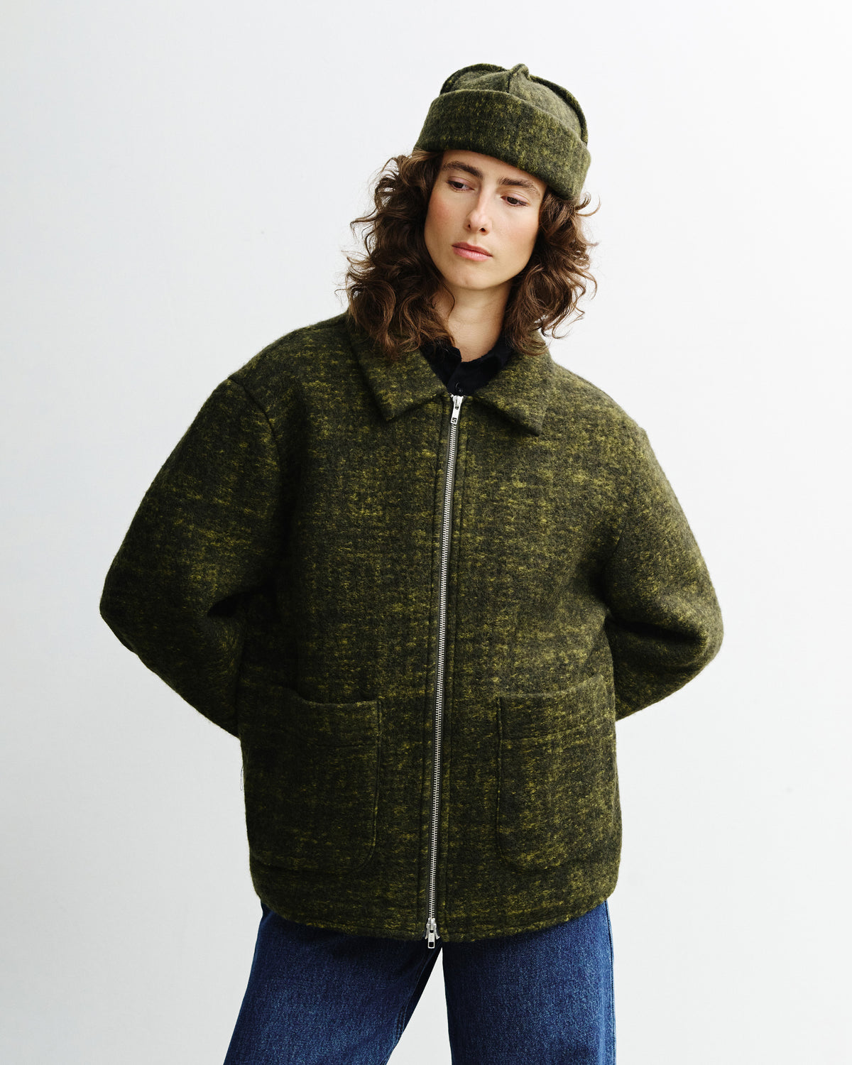 Zip Jacket - Speckled Green