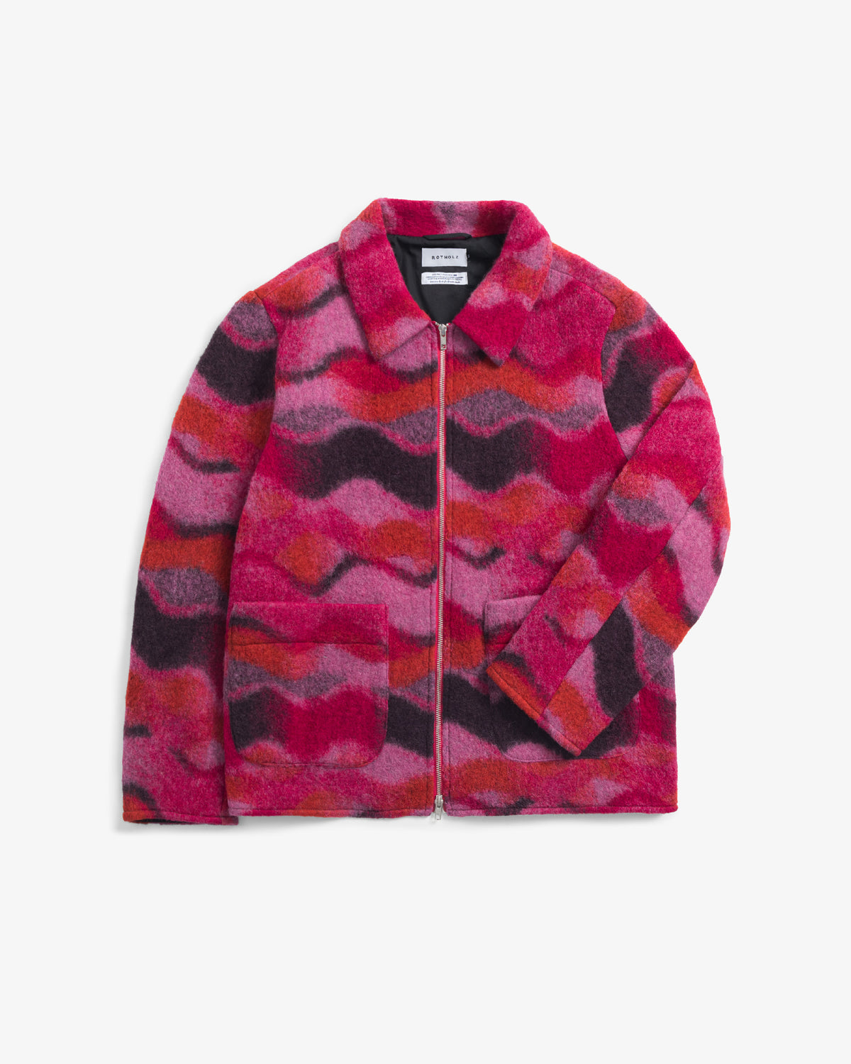 Zip Jacket - Wavy Pink