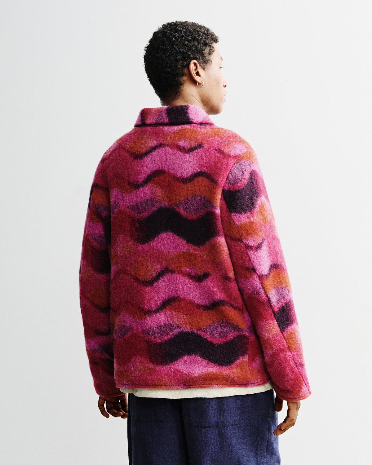 Zip Jacket - Wavy Pink