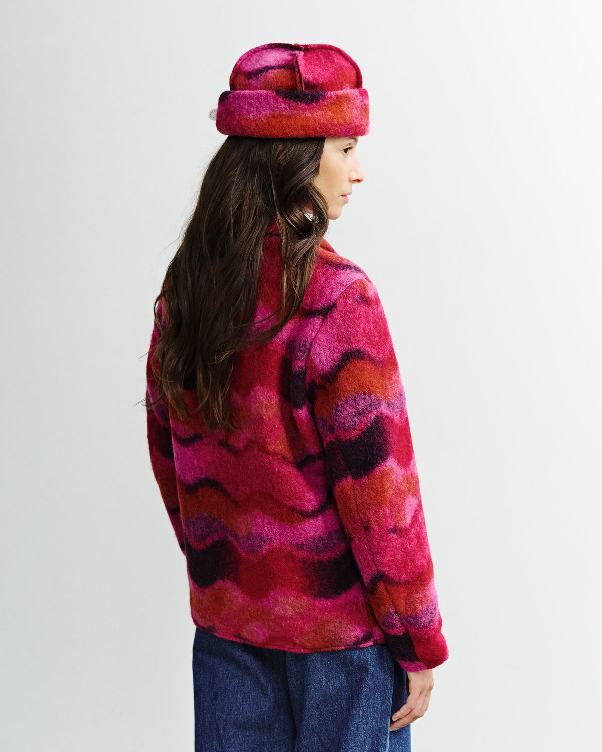 Zip Jacket - Wavy Pink