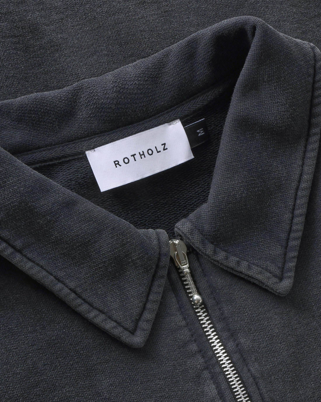 Polo Half Zip Sweatshirt Organic Cotton - Black