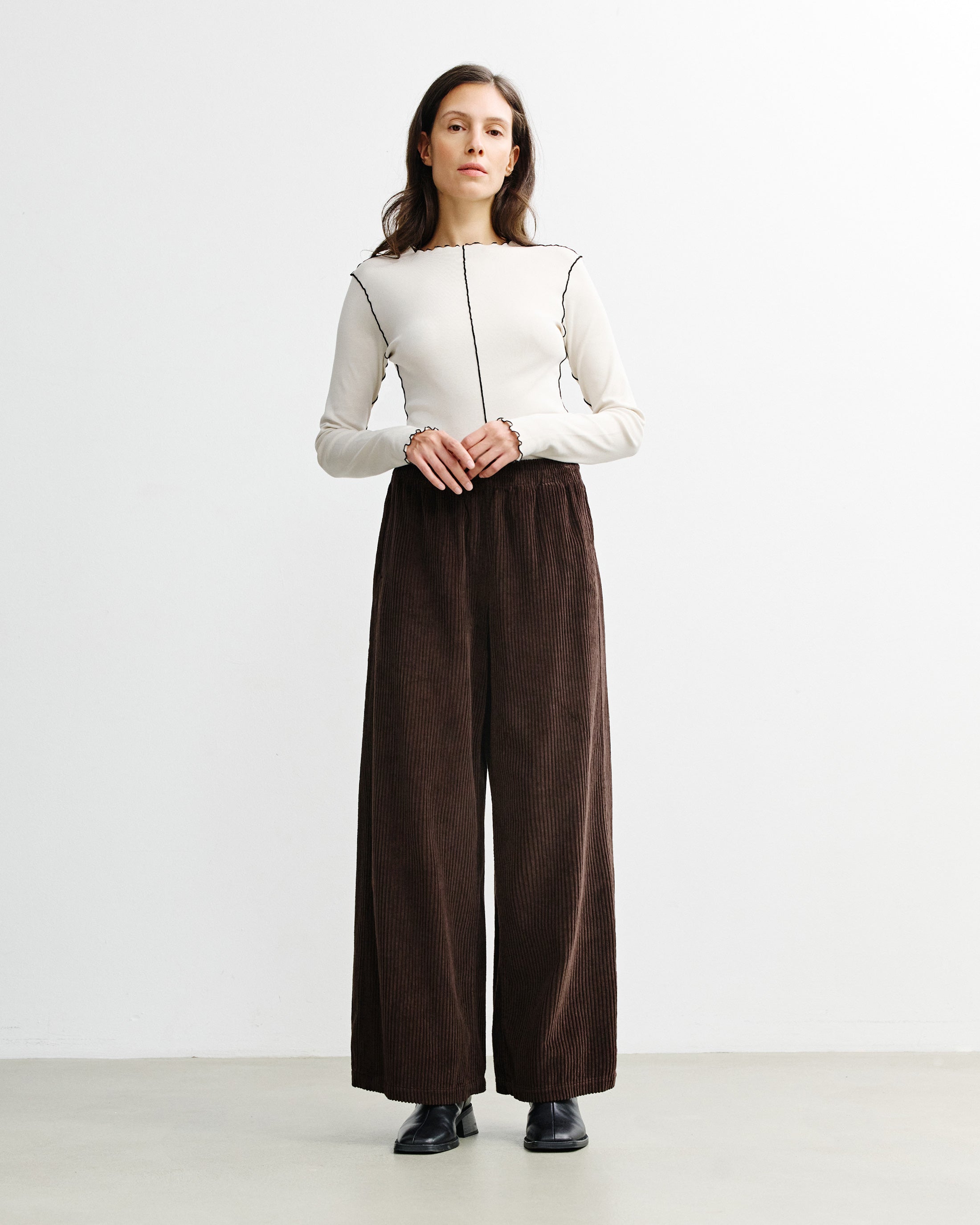 Cord Flared Organic Cotton - Brown