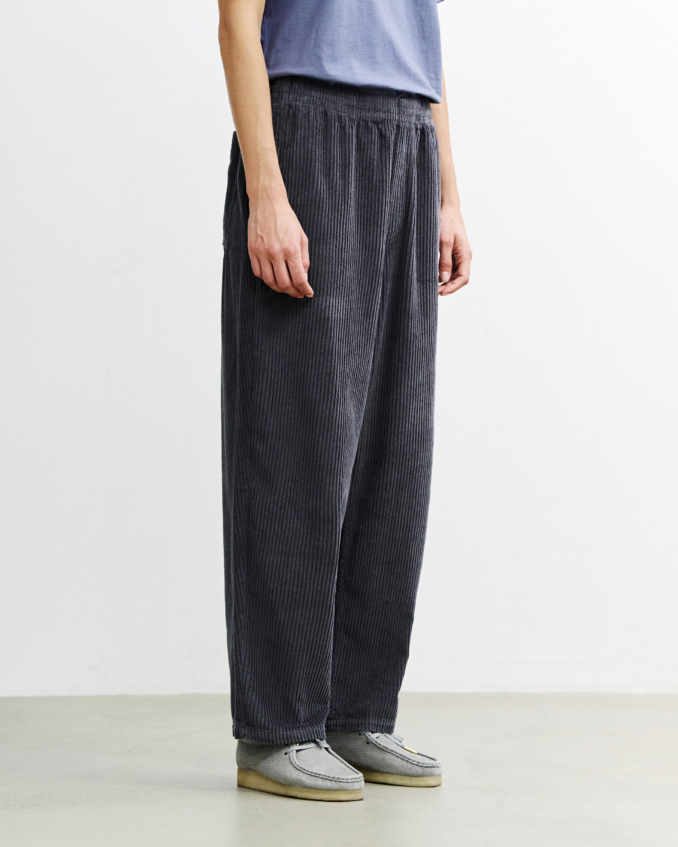 Wide Corduroy Trousers Organic Cotton - Anthracite
