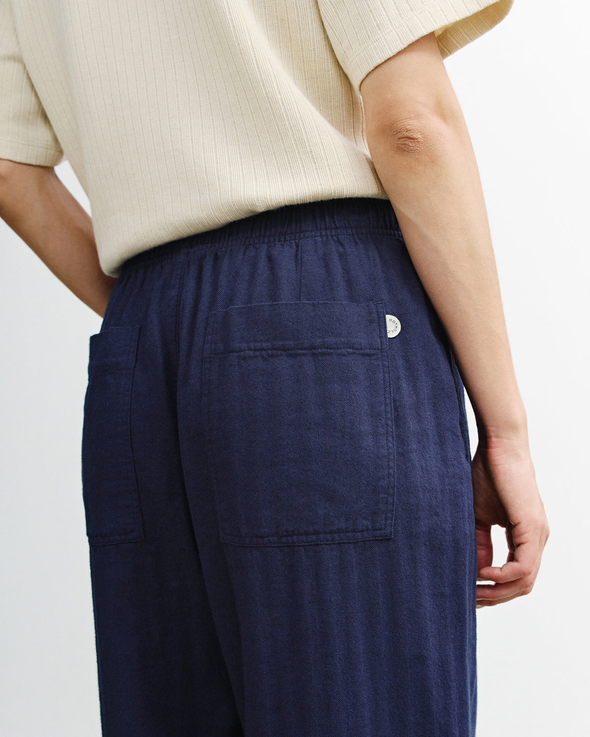 Wide Pleated Trousers Organic Cotton - Blue