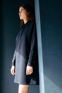 Polo Kleid aus Bio-Baumwolle Schwarz