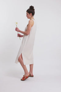 Strick Kleid aus Bio-Baumwolle Off-White
