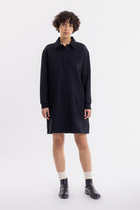 Polo Kleid aus Bio-Baumwolle Schwarz
