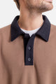 Schweres Polo Sweatshirt aus Bio-Baumwolle Braun