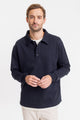 Schweres Polo Sweatshirt aus Bio-Baumwolle Schwarz