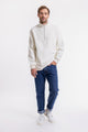 Half Zip Sweatshirt aus Bio-Baumwolle Weiß
