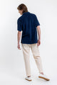Polo Shirt aus Bio Frottee Blau
