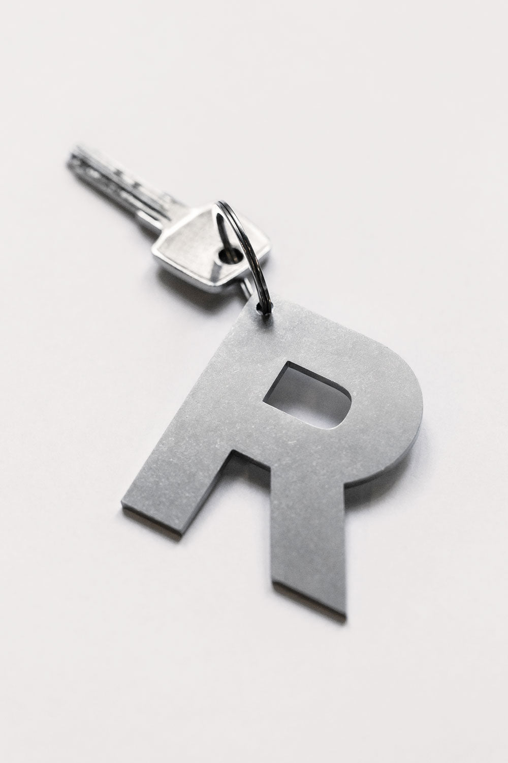 'Keeper' Stainless Steel Keyring Silver